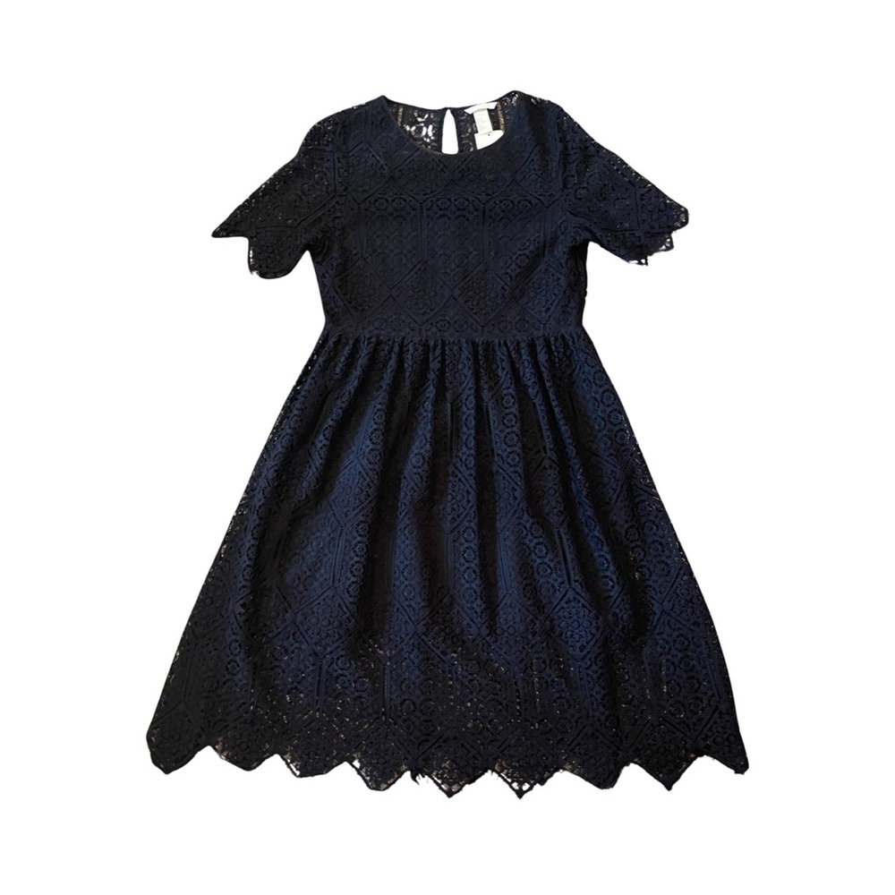 H & M New Black Eyelet Dress.